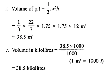 RD Sharma Class 9 Solutions Chapter 20 Surface Areas and Volume of A Right Circular Cone Ex 20.2 Q14.2