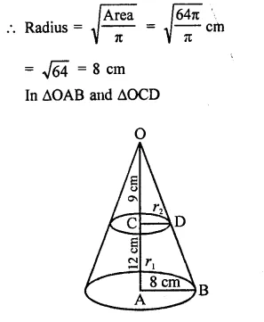 RD Sharma Class 9 Solutions Chapter 20 Surface Areas and Volume of A Right Circular Cone MCQS Q14.1