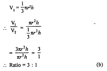 RD Sharma Class 9 Solutions Chapter 20 Surface Areas and Volume of A Right Circular Cone MCQS Q9.1