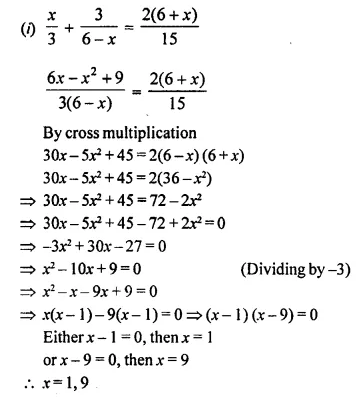 Selina Concise Mathematics Class 10 ICSE Solutions Chapter 5 Quadratic Equations Ex 5B Q22.2