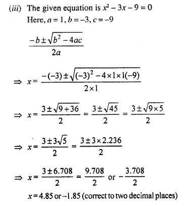 Selina Concise Mathematics Class 10 ICSE Solutions Chapter 5 Quadratic Equations Ex 5C Q3.3