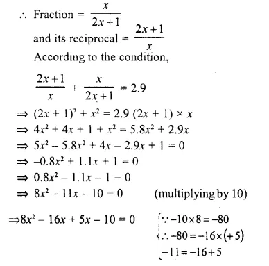 Selina Concise Mathematics Class 10 ICSE Solutions Chapter 6 Solving Problems Ex 6A Q10.1