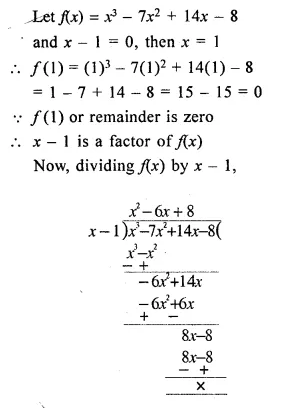 Selina Concise Mathematics Class 10 ICSE Solutions Chapter 8 Remainder and Factor Theorems Ex 8C Q1.1