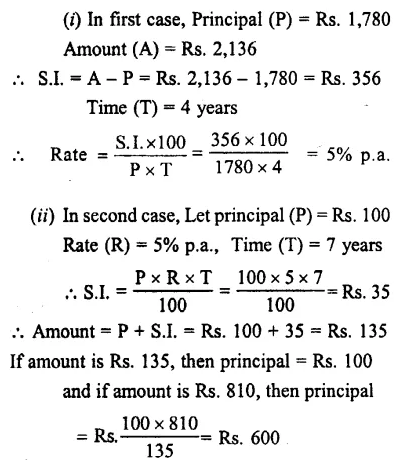 Selina Concise Mathematics Class 7 ICSE Solutions Chapter 10 Simple Interest 16