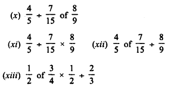 Selina Concise Mathematics Class 7 ICSE Solutions Chapter 3 Fractions (Including Problems) Ex 3C Q5.1