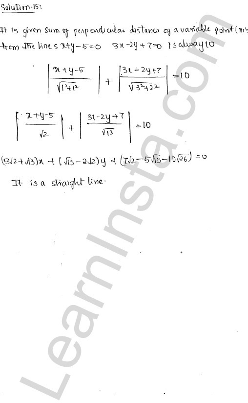 RD Sharma Class 11 Solutions Chapter 23 The Straight Lines Ex 23.15 1.10