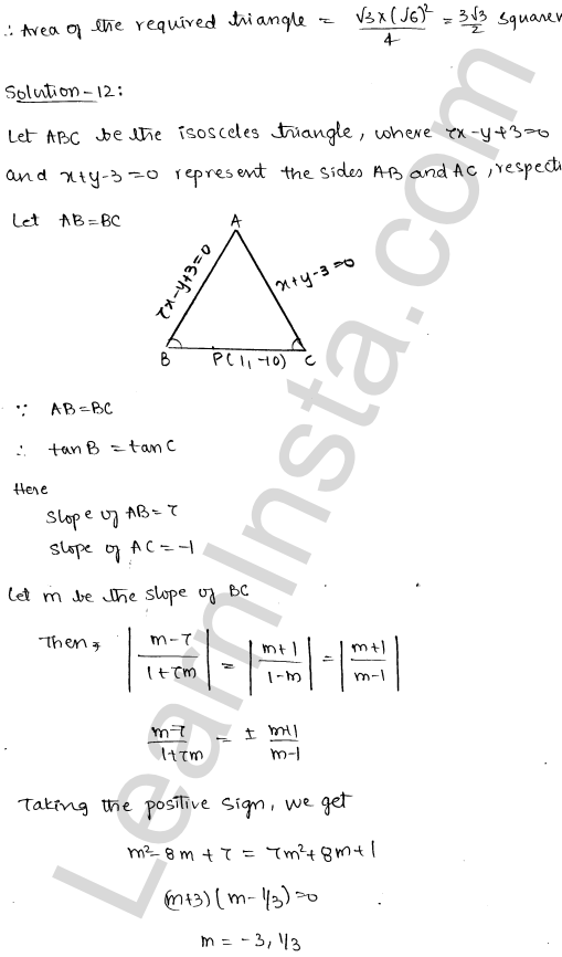 RD Sharma Class 11 Solutions Chapter 23 The Straight Lines Ex 23.18 1.11