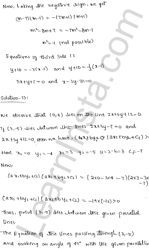 RD Sharma Class 11 Solutions Chapter 23 The Straight Lines Ex 23.18 1.12