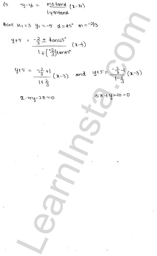 RD Sharma Class 11 Solutions Chapter 23 The Straight Lines Ex 23.18 1.13
