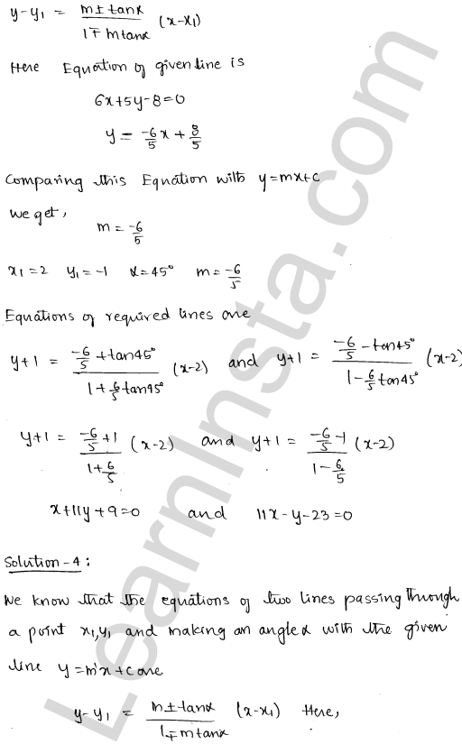RD Sharma Class 11 Solutions Chapter 23 The Straight Lines Ex 23.18 1.3