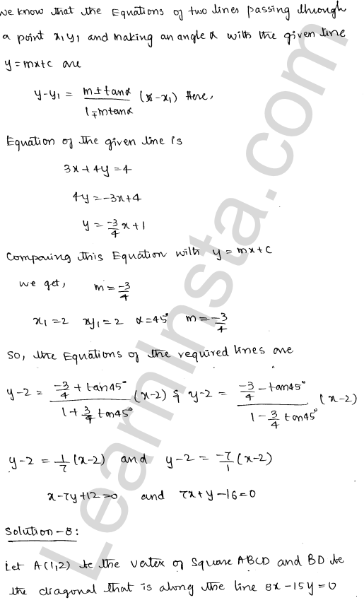 RD Sharma Class 11 Solutions Chapter 23 The Straight Lines Ex 23.18 1.6