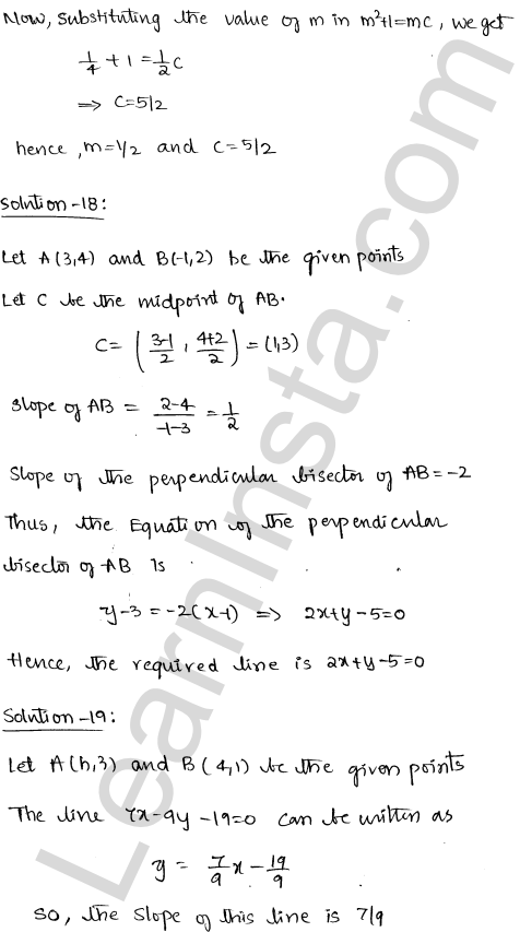 RD Sharma Class 11 Solutions Chapter 23 The Straight Lines Ex23.12 1.11