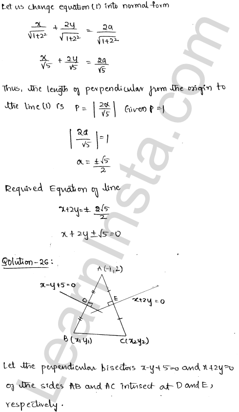 RD Sharma Class 11 Solutions Chapter 23 The Straight Lines Ex23.12 1.18