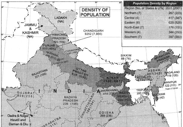 Geography Class 12 Important Questions Chapter 1 Population Distribution, Density, Growth and Composition Important Questions 5