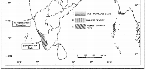 Geography Class 12 Important Questions Chapter 1 Population Distribution, Density, Growth and Composition Important Questions 8