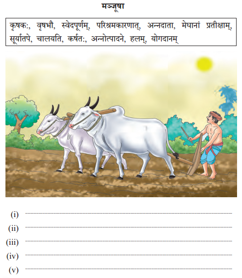 Solutions Class 10 अभ्यासवान् भव भाग 2 Chapter-4 (चित्रवर्णनम्)