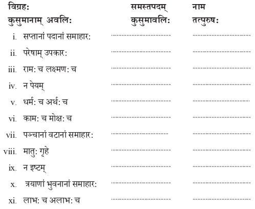 Abhyasvan Bhav Sanskrit Class 9 Solutions Chapter 9 समासाः 2