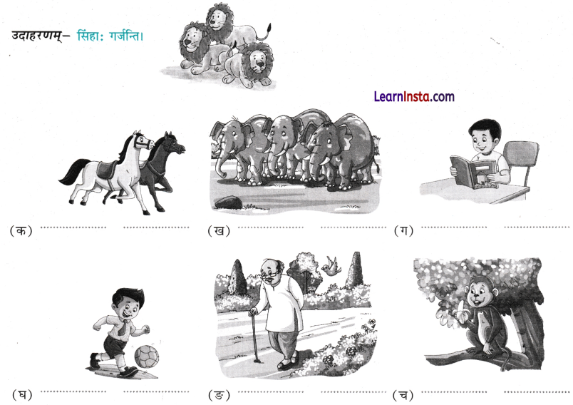 Chitra Varnan in Sanskrit Class 6 with Answers चित्र वर्णन 4