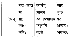 Class 10 Sanskrit Grammar Book Solutions अव्ययाः Q5