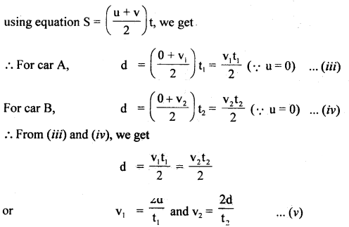 Class 11 Physics Important Questions Chapter 3 Motion in a Straight Line 35