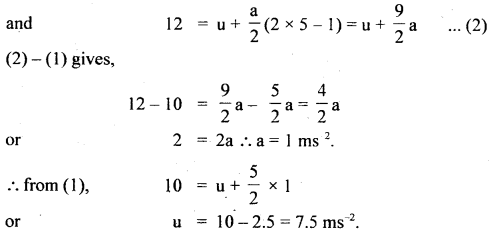 Class 11 Physics Important Questions Chapter 3 Motion in a Straight Line 53