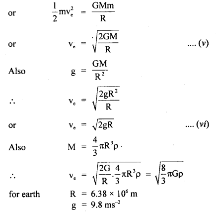 Class 11 Physics Important Questions Chapter 8 Gravitation 34