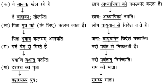 Class 6 Sanskrit Grammar Book Solutions अनुवाद विधिः 11