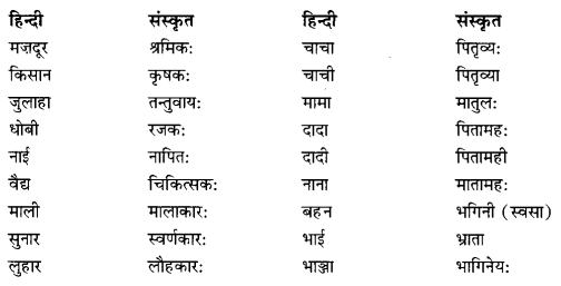 Class 6 Sanskrit Grammar Book Solutions व्यावहारिक शब्दकोश 5