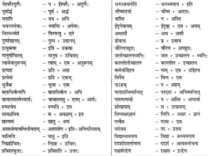 Class 9 Sanskrit Grammar Book Solutions सन्धिः 12