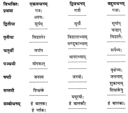 Sanskrit Class 6 Chapter 5 Question Answer