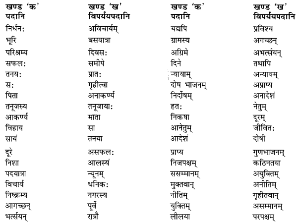 MCQ Questions for Class 10 Sanskrit Chapter 8 विचित्रः साक्षी with Answers 4