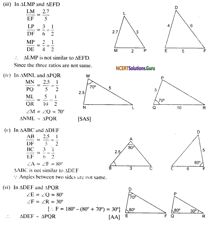 NCERT Solutions for Class 10 Maths Chapter 6 Triangles Ex 6.3 4