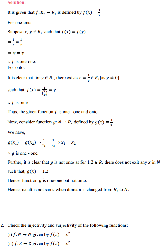 NCERT Solutions for Class 12 Maths Chapter 1 Relations and Functions Ex 1.2 2