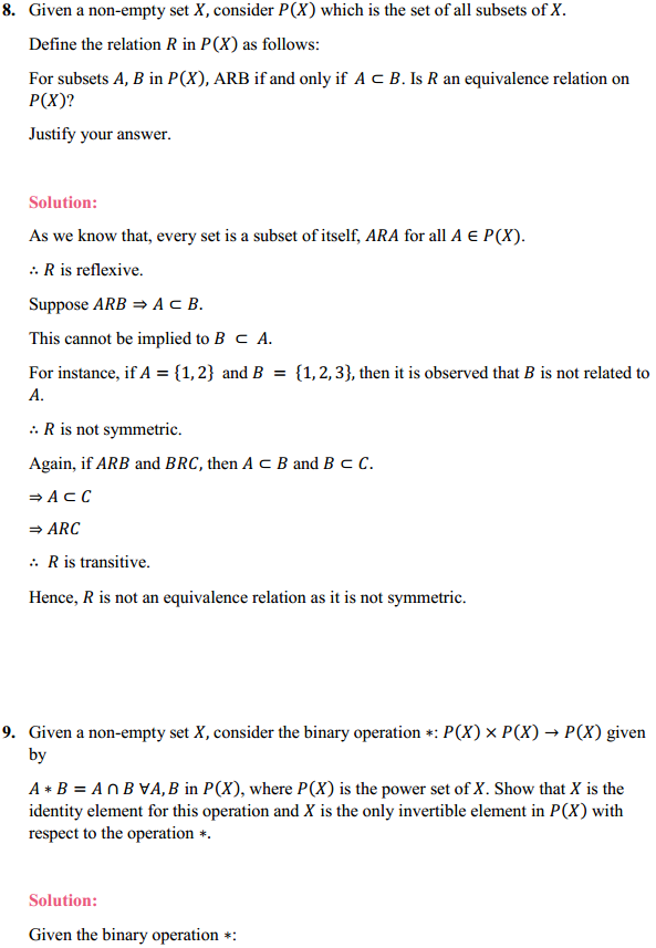 NCERT Solutions for Class 12 Maths Chapter 1 Relations and Functions Miscellaneous Exercise 8