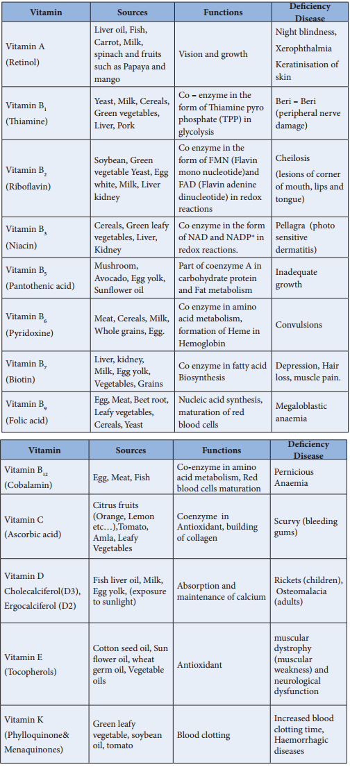 Biomolecules of Vitamins and Their Functions img 1