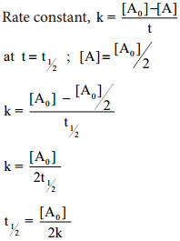 Half Life Period of a Reaction img 2