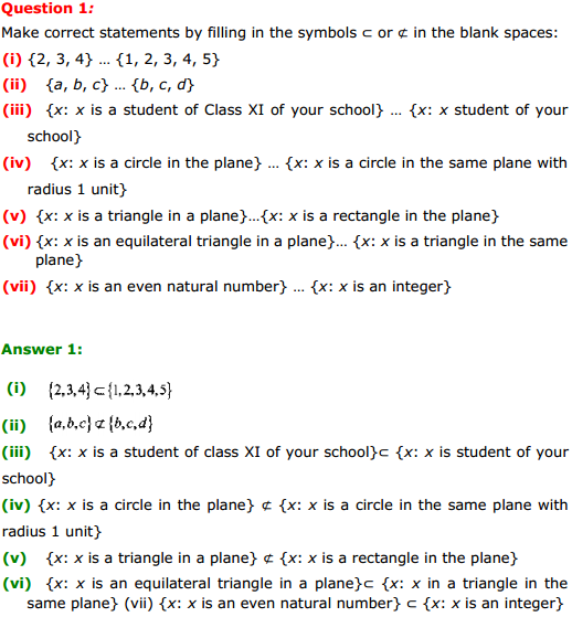 NCERT Solutions for Class 11 Maths Chapter 1 Sets Ex 1.3 1