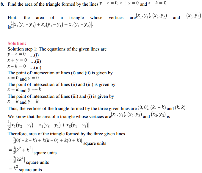 NCERT Solutions for Class 11 Maths Chapter 10 Straight Lines Miscellaneous Exercise 11