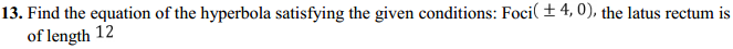 NCERT Solutions for Class 11 Maths Chapter 11 Conic Sections Ex 11.4 13