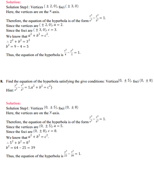 NCERT Solutions for Class 11 Maths Chapter 11 Conic Sections Ex 11.4 8