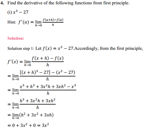NCERT Solutions for Class 11 Maths Chapter 13 Limits and Derivatives Ex 13.2 3