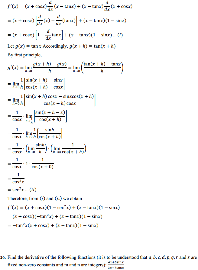 NCERT Solutions for Class 11 Maths Chapter 13 Limits and Derivatives Miscellaneous Exercise 31