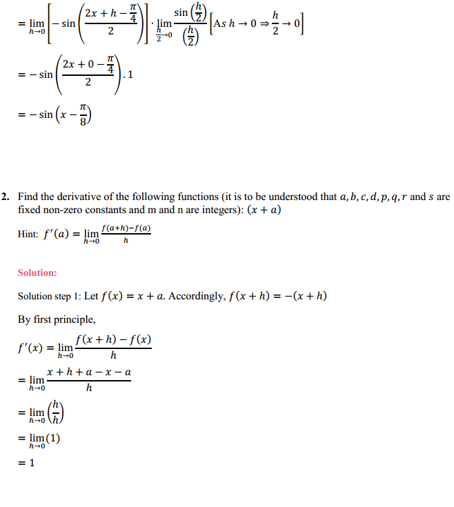 NCERT Solutions for Class 11 Maths Chapter 13 Limits and Derivatives Miscellaneous Exercise 5