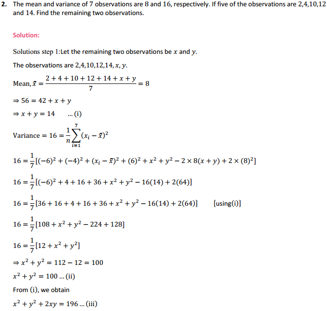 NCERT Solutions for Class 11 Maths Chapter 15 Statistics Miscellaneous Exercise 2