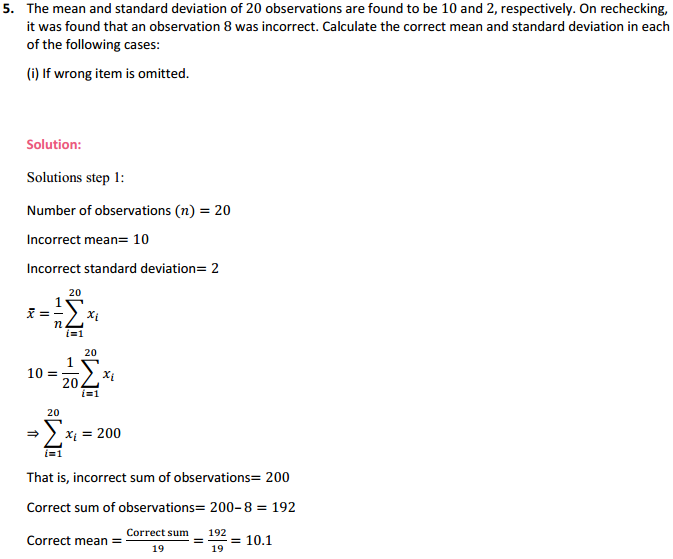 NCERT Solutions for Class 11 Maths Chapter 15 Statistics Miscellaneous Exercise 6