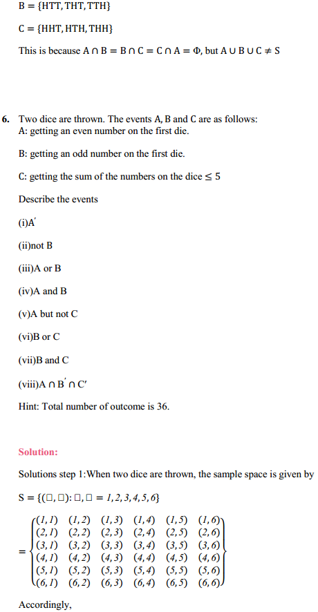 NCERT Solutions for Class 11 Maths Chapter 16 Probability Ex 16.2 8