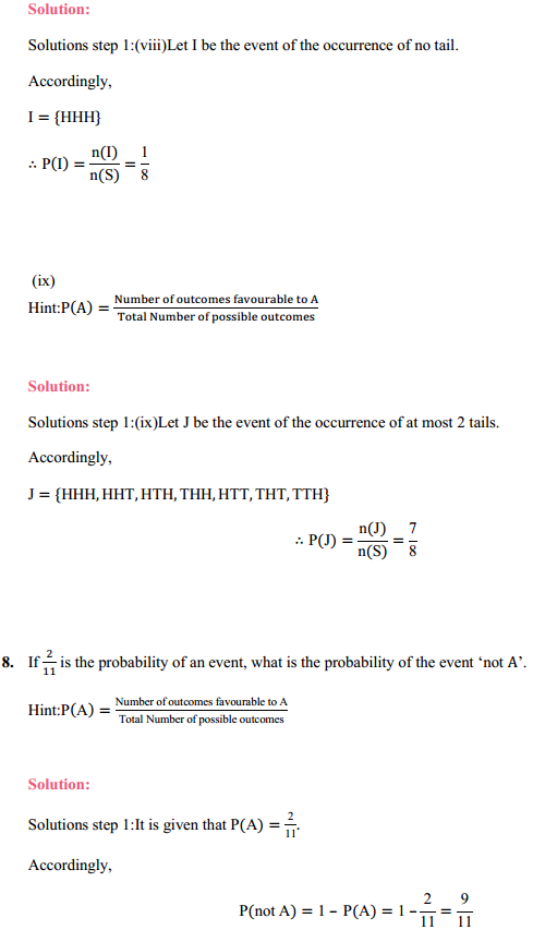 NCERT Solutions for Class 11 Maths Chapter 16 Probability Ex 16.3 16