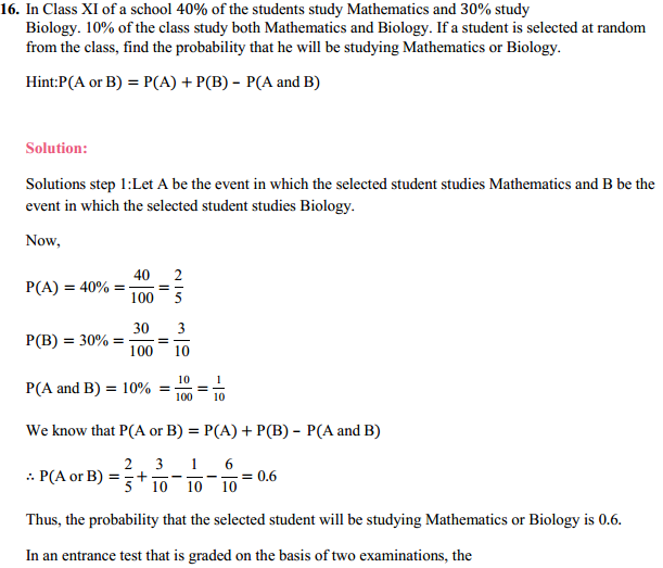 NCERT Solutions for Class 11 Maths Chapter 16 Probability Ex 16.3 25
