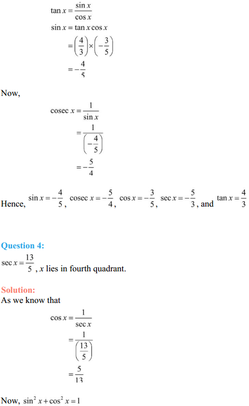 NCERT Solutions for Class 11 Maths Chapter 3 Trigonometric Functions Ex 3.2 7