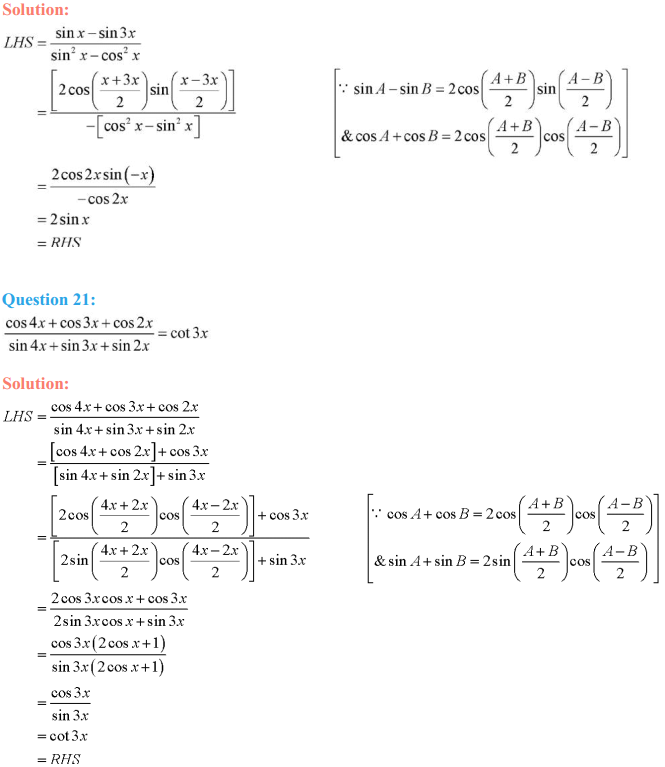 NCERT Solutions for Class 11 Maths Chapter 3 Trigonometric Functions Ex 3.3 14